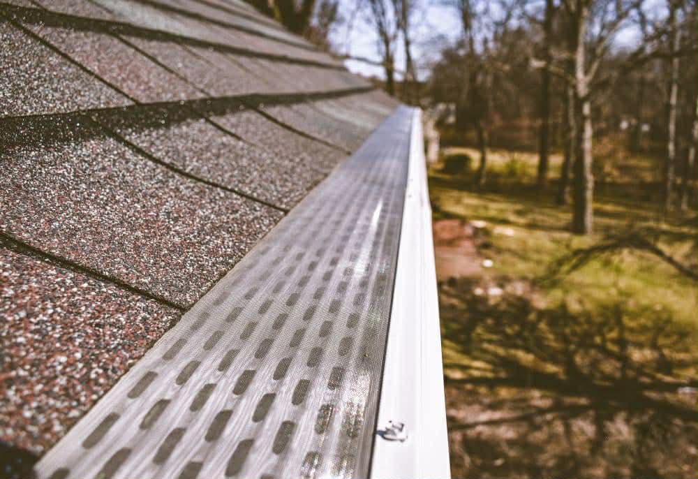 Clean gutter with Gutter Grille installed